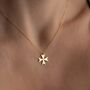 Sterling Silver Maltese Cross Necklace, thumbnail 3 of 8