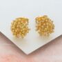 Dandelion Rose Gold Plated Silver Stud Earrings, thumbnail 2 of 10
