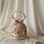 Isha Nude Pink Silk Potli Bag, thumbnail 3 of 5