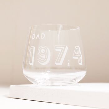 Personalised Name And Year Whisky Glass, 3 of 4
