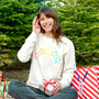 Neon Rainbow Stars Christmas Sweatshirt Jumper, thumbnail 2 of 7