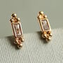 Tudor Baguette Gold Stud Earrings, thumbnail 1 of 6