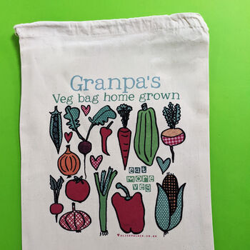 Personalised Reusable Cotton Produce Bag, 8 of 10