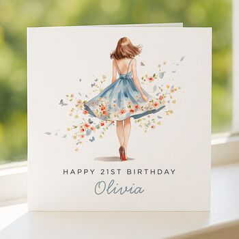 21st Birthday Card For Her Or Daughter Personalised, 4 of 7