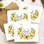 Sunflower Curl Thank You Cards And Envelopes, thumbnail 1 of 2