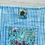 Quilted Cotton Turquoise Floral Beach Bag, thumbnail 4 of 6