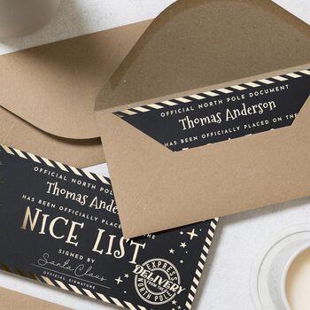 Personalised Santa Nice List Certificate For Children, 6 of 9