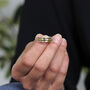 Personalised Dainty Silver And Brass Spinner Ring, thumbnail 4 of 12