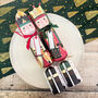 Red And Green Nutcracker Christmas Crackers Set Of Six, thumbnail 1 of 7