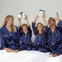 Boy's Personalised Navy Satin Pyjama's, thumbnail 3 of 3