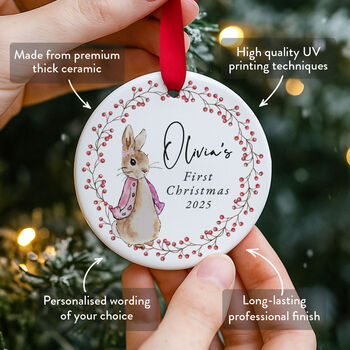 Baby Girl's First Christmas Tree Decoration, 2 of 7