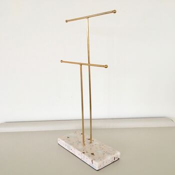 Marble And Gold Jewellery Stand, 4 of 5