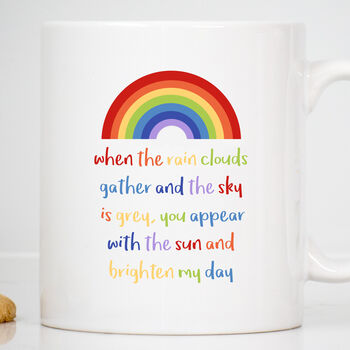 You Brighten My Day Rainbow Mug, 2 of 2