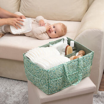 Spring Meadow Organic Cotton Nappy Caddy, 2 of 7