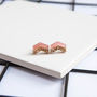 Glitter Chevron Stud Earrings, thumbnail 2 of 7