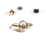 Swarovski Crystal Oval Ring In Brass, thumbnail 1 of 8