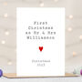 Personalised Mr And Mrs First Christmas Card, thumbnail 1 of 3