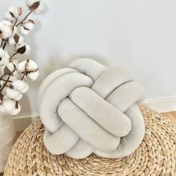 Knot Ball Cushions Velvety Soft Pillows, 12 of 12