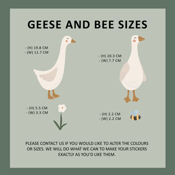 Fabric Geese Wall Sticker Set, 4 of 6