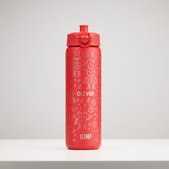 Personalised Robot Children's School Ion8 Water Bottle, 2 of 12