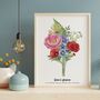 Personalised Birth Flower Grandma's Bunch Print, thumbnail 7 of 10