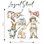 Blue Rabbit Wall Sticker Set, thumbnail 2 of 3