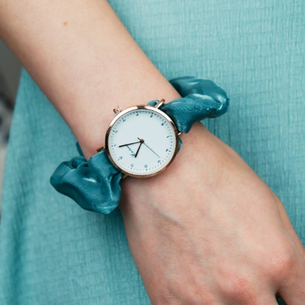 Handmade Blue Changeable Elastic Women Wristwatch, 1 of 5