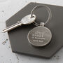 My Daddy Is Roarsome Engraved Keyring, thumbnail 1 of 3