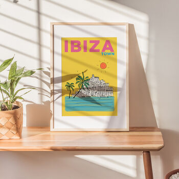 Personalised Ibiza Town Travel Print, 3 of 6