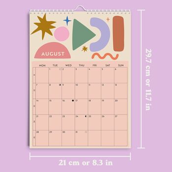 2023 Art Shapes Wall Calendar | A4 Calendar, 7 of 9