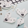 Origami Cotton Napkins : Polar Bears Set Of Four, thumbnail 5 of 7