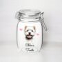 Personalised West Highland Terrier Dog Treat Jar B, thumbnail 2 of 2