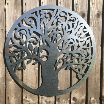 Metal Tree Of Life Garden Wall Sign Fence Decoration, 8 of 8