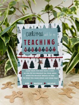 Christmas Teaching Assistant Wish Bracelet | Gift For Ta, 3 of 7