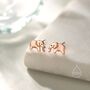 Cute Dainty Elephant Stud Earrings In Sterling Silver, thumbnail 5 of 12