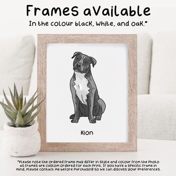 Custom Staffie Terrier Dog Full Portrait Print, 6 of 10