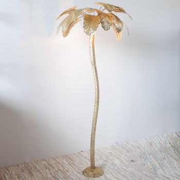 Large Brass Palm Tree Light, 2 of 4