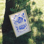 Scenes Of Madeira, Portugal Blue Tile Inspired Travel Print, thumbnail 5 of 12