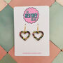 Love Heart Small Glitter Resin Earrings, thumbnail 8 of 12