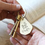Personalised 'Your Dad Drawing' Antiqued Brass Keyring, thumbnail 1 of 3