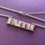 Faith Acrylic Statement Necklace, thumbnail 2 of 3