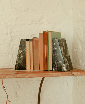 Luxury Black Marble Wedge Bookends, 6 of 6