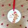 Giraffe Christmas Tree Decoration, thumbnail 6 of 8