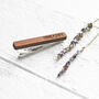 Personalised Fifth Wedding Anniversary Wood Tie Clip, thumbnail 3 of 5