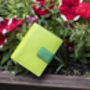 Personalised Lime And Green Small Leather Purse Wallet, thumbnail 1 of 12