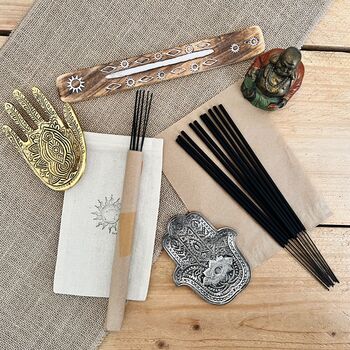 Spiced Saffron And Sandalwood Hand Dipped Incense Sticks, 9 of 12