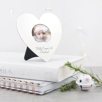 Personalised Heart Photo Frame In Silver, 2 of 5