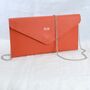 Personalised Monogram Italian Leather Clutch Bag, thumbnail 5 of 7