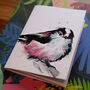 Inky Long Tailed Tit Eco A6 Notebook, thumbnail 7 of 7