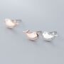 Sterling Silver Crystal Detail Whale Stud Earrings, thumbnail 1 of 4